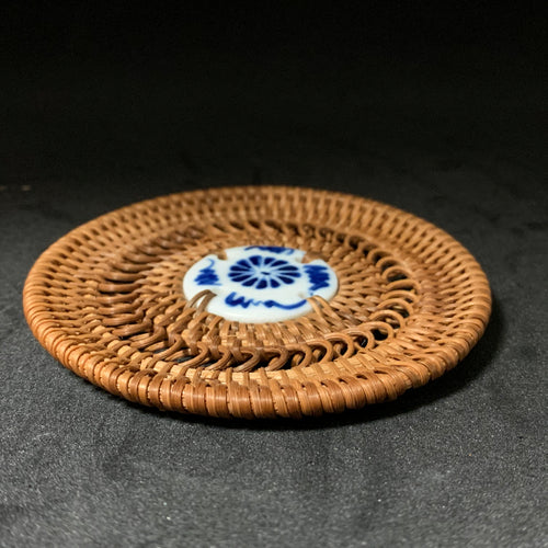 Woven Coaster with Porcelain