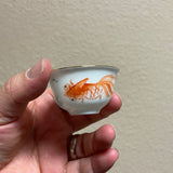 Chaozhou Handpainted Vintage-style Goldfish Teacup, 25mL
