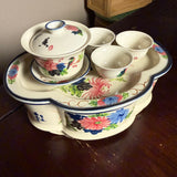 Vintage-style Chaozhou Glazed Ceramic Tea Set