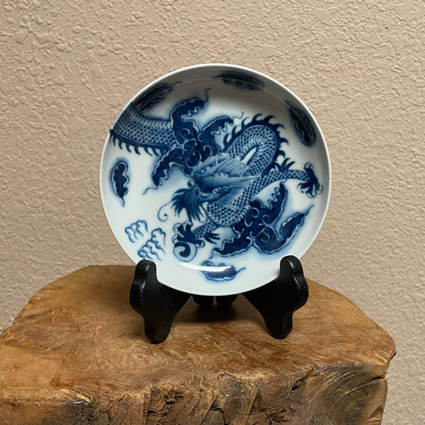 Jingdezhen Qinghua Handpainted Dragon Plate