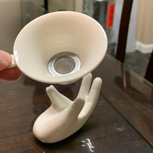 Porcelain hand tea strainer