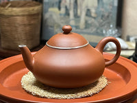 Chaozhou Pear Teapot with Silver Trim, 80mL by Hu Ting