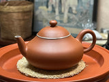 Chaozhou Pear Teapot with Silver Trim, 80mL by Hu Ting