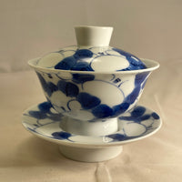 Blue and White Floral Gaiwan, 125mL