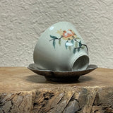 Yellow pomegranate ash glaze teacup, 35mL