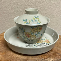 Ash Glaze Yellow Pomegranate Gaiwan and Hucheng, 125mL