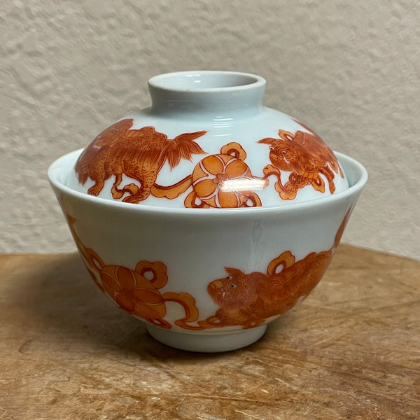 Vintage-style Red Lion Gaiwan, 110mL