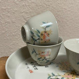 Ash Glaze Yellow Pomegranate Gaiwan and Hucheng, 125mL