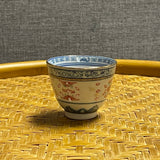 Vintage-style Linglong 玲珑 Rice Pattern Teacups