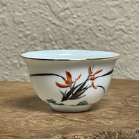 Chaozhou Handpainted Vintage-style Lily Teacup, 25mL