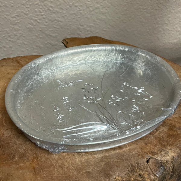 Tin Orchid Tea Tray