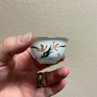 Chaozhou Handpainted Vintage-style Lily Teacup, 25mL