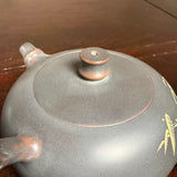 Nixing Bamboo Side-handle carved teapot, 165mL