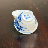 Blue and White Mountains and Water w/ Fisherman Teacup, 35mL
