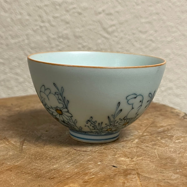 Dehua Round Rabbit Teacup, 65mL