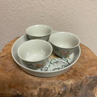 Ash Glaze Yellow Pomegranate Gaiwan and Hucheng, 125mL