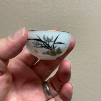 Chaozhou Handpainted Vintage-style Orchid Teacup, 20mL