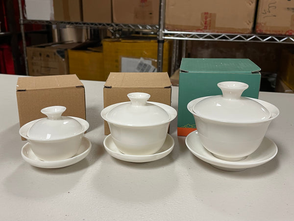 Ceramic White Gaiwan (3 sizes)