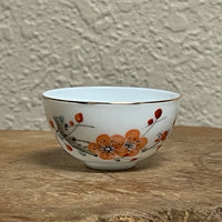 Chaozhou Handpainted Vintage-style Cherry Blossom Teacup, 20mL