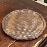 Hardwood Lotus Flower Tea Tray