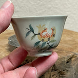 Yellow pomegranate ash glaze teacup, 35mL