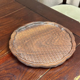 Hardwood Lotus Flower Tea Tray