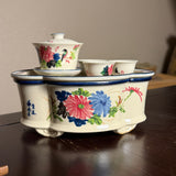 Vintage-style Chaozhou Glazed Ceramic Tea Set