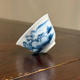 Blue and White Mountains and Water Teacup, 35mL