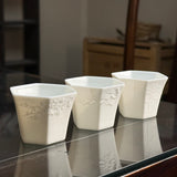 Embossed Hexagonal Tea Cup (3 styles)