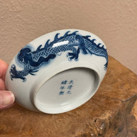 Jingdezhen Qinghua Handpainted Dragon Plate