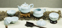 Ru Kiln Sky Blue Petal Shaped Tea Set
