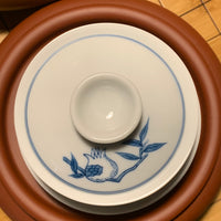 Early 2000s Qinghua Pomegranate Gaiwan set