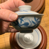 Early 2000s Qinghua Pomegranate Gaiwan set