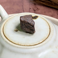 Milky Glazed Teapot with Stone Knob