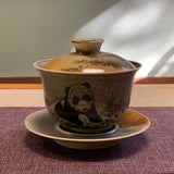 160mL Panda Handmade Wood Fired Fambe Gaiwan