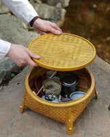 Bamboo tea storage desk, 30cm