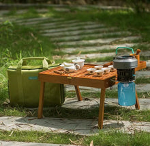 Portable Porcelain Travel Tea Set + Table, Kettle and Stove
