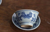 Qinghua Double Happiness 40mL Teacup and Saucer