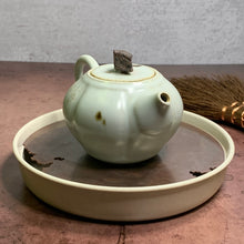 Milky Glazed Teapot with Stone Knob