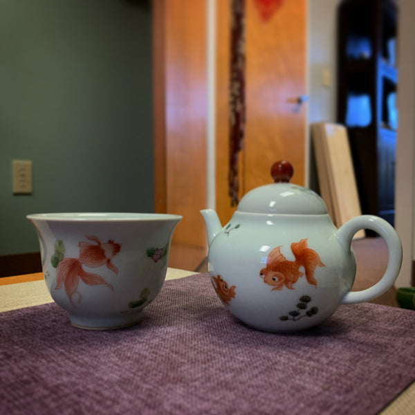 135mL Jingdezhen Fish Teapot