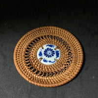 Woven Coaster with Porcelain