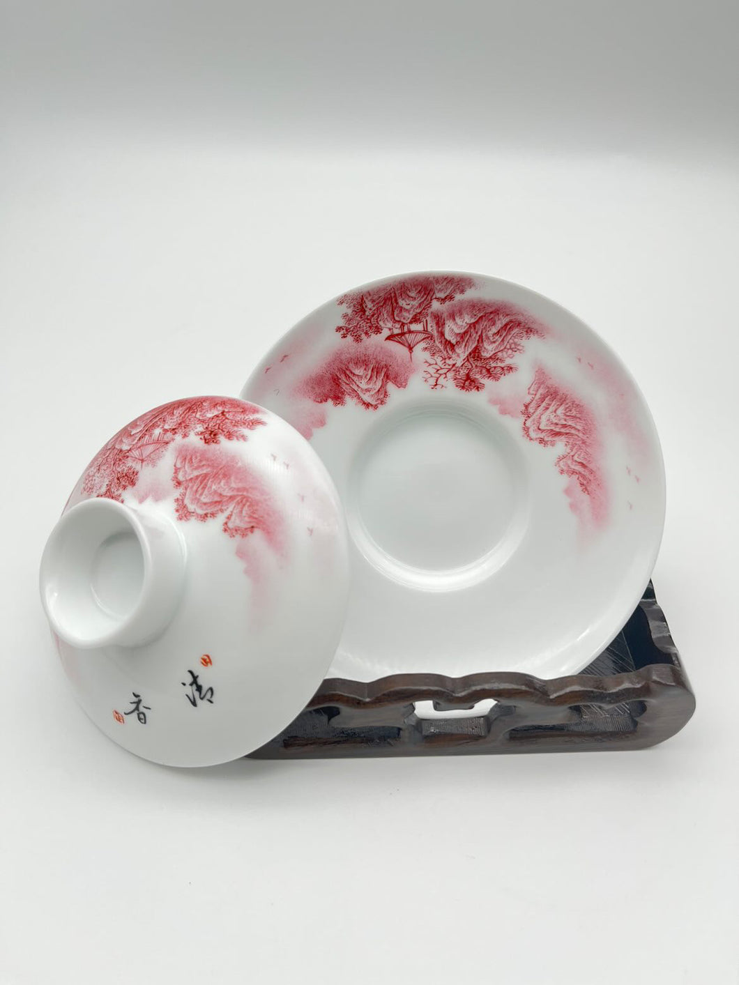 Oskar chinese tea set (chinese tea cup with lid and saucer)