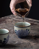 Peony Gaiwan, 160mL and Peony Teacups, 80mL