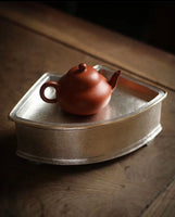 Fan-shaped Tin Teaboat Tin by 颜吉利