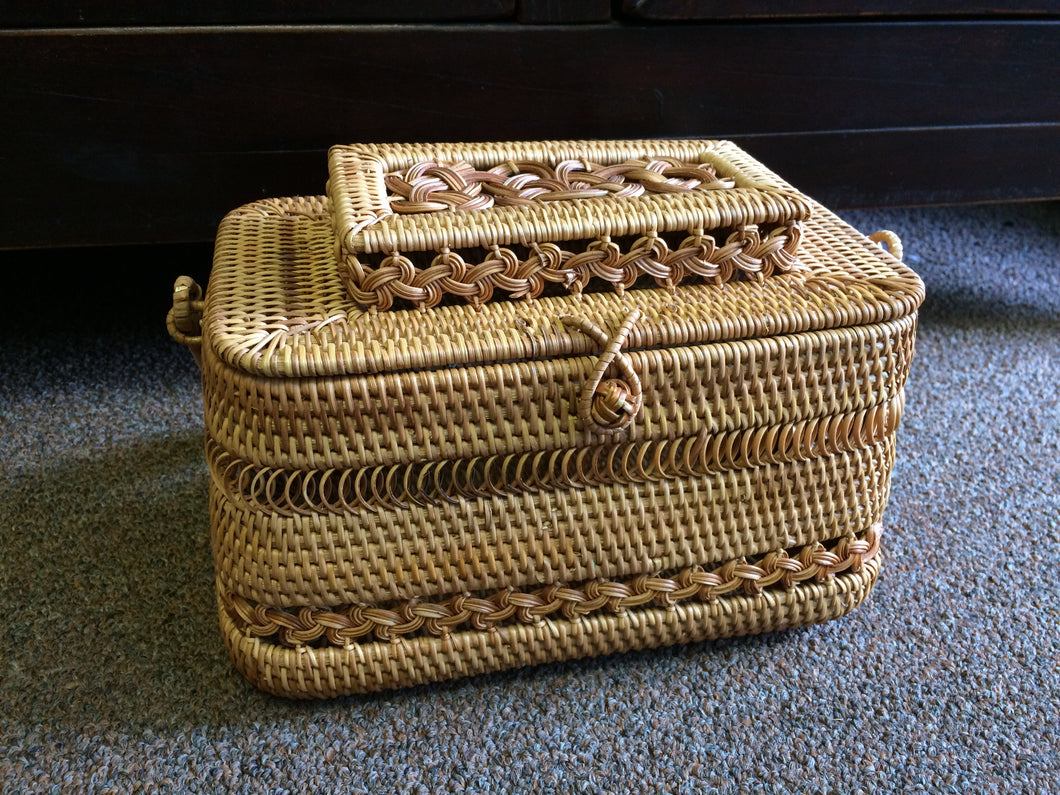 Medium Rattan Travel Basket