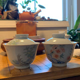 Jingdezhen Handmade Floral Pattern Gaiwan, 140mL