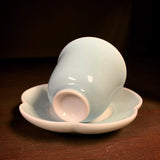 Sky Blue Blossom Teacup Cup and Saucer