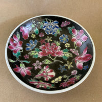 Vintage Black ‘Wan Hua’ 60ml Teacup and Saucer