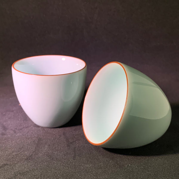 Tall Celadon Teacup