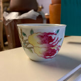 Jingdezhen Handpainted Vintage-style Tea Cups, 60mL